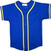 DIGITMON Kids Baseball Jersey Button Down Premium Hip Hop T Shirts Uniform RoyalBlue Yellow for 6y Toddlers view 3