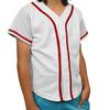 DIGITMON Kids Baseball Jersey Button Down Premium Hip Hop T Shirts Uniform White Red for 4y Toddlers view 1