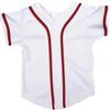 DIGITMON Kids Baseball Jersey Button Down Premium Hip Hop T Shirts Uniform White Red for 4y Toddlers view 3