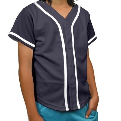 DIGITMON Kids Baseball Jersey Button Down Premium Hip Hop T Shirts Uniform Graphite White 12Mo Toddlers