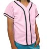 DIGITMON Kids Baseball Jersey Button Down Premium Hip Hop T Shirts Uniform PINKBLACK for 4y Toddlers view 1
