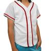 DIGITMON Kids Baseball Jersey Button Down Premium Hip Hop T Shirts Uniform White Red for 6y Toddlers view 2