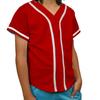DIGITMON Kids Baseball Jersey Button Down Premium Hip Hop T Shirts Uniform Red White for 6y Toddlers view 1