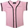 DIGITMON Kids Baseball Jersey Button Down Premium Hip Hop T Shirts Uniform PINKBLACK for 10y Toddlers view 2