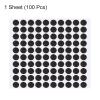 PATIKIL Pool Table Marker Dots, 1 Sheet/100Pcs Billiard Snooker Point Stickers Ball Position Locator for Billiards Practice, Black view 3