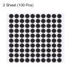PATIKIL Pool Table Marker Dots, 2 Sheet/200Pcs Billiard Snooker Point Stickers Ball Position Locator for Billiards Practice, Black view 3