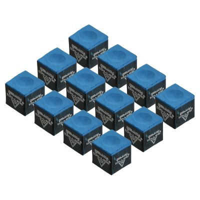 PATIKIL Billiard Pool Cue Chalk, 12 Pack Snooker Billiard Cue Chalk Pool Table Accessories for Billiards Cue Stick Tip, Blue