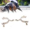 Zerodis 2Pcs Horse Spurs Stainless Steel Western Cowboys Spurs with Rotating Gear for Equestrian Enthusiastic Simple Riding with Rotatable Spur Plated Wholesale All Around Walking view 3