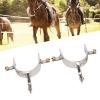 Zerodis 2Pcs Horse Spurs Stainless Steel Western Cowboys Spurs with Rotating Gear for Equestrian Enthusiastic Simple Riding with Rotatable Spur Plated Wholesale All Around Walking view 4