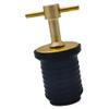 MarineNow Brass T-Handle Drain Plug 1" Diameter Choose Pack Size (2-Pack) view 1