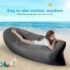 AYNEFY Comfortable Inflatable Sofa Moderate Size Wear Inflatable Lounger Camping Inflatable Sofa (Black) view 3