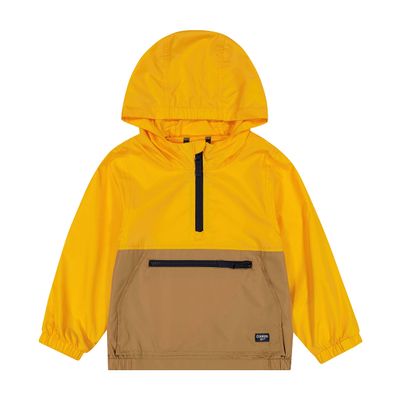 OshKosh B'gosh Boys' Lightweight Packable Rain Jacket Windbreaker, Yellow, 5