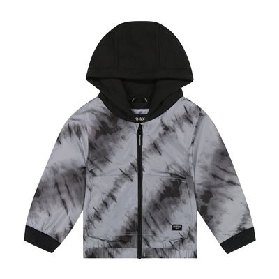 OshKosh B'gosh Boys Fleece-Lined Midweight Hooded Jacket, Grey, 5-6