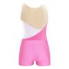 CHICTRY Girls' Floral Embroidered Mesh Tank Leotards and Shorts Set for Gymnastics Dance Tumbling Pink 4 Years view 4
