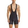dPois Mens Wrestling Singlet Sleeveless Sport Jumpsuit Bodysuit Gym Fitness Workout Running Weightlifting Black X-Large view 2