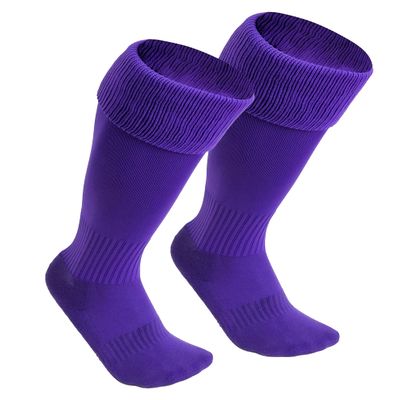 Pee Wee Soccer Socks, 2 to 4 Years, Toddler Soccer Knee High Tube Socks, Little Kids Soccer Socks (Purple)