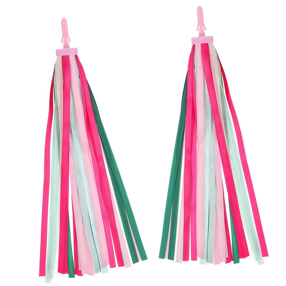 BESPORTBLE Pair Tassel Streamer Handlebar Ribbon Bike Accessories Handlebar Streamer Bike Tassles for Girls Scooter Girls Grip Ribbon Toddler Baby