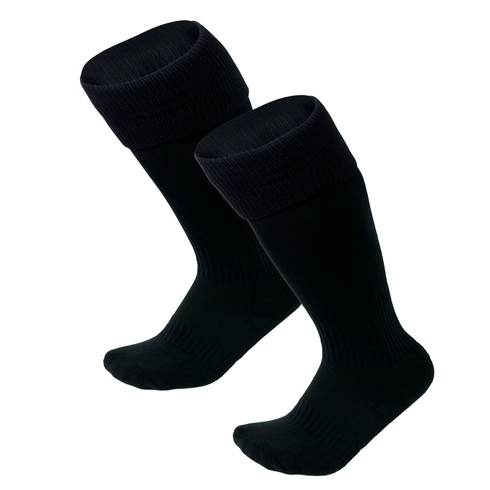 Pee Wee Soccer Socks, 2 to 4 Years, Toddler Soccer Knee High Tube Socks, Little Kids Soccer Socks (Black)