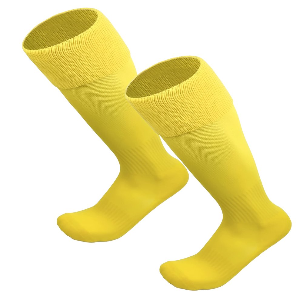 Pee Wee Soccer Socks, 2 to 4 Years, Toddler Soccer Knee High Tube Socks, Little Kids Soccer Socks (Yellow)