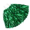 Hooshing 12PCS Green Pom Poms Cheerleading Fluffy Metallic Pompoms with Baton Handle for Dancing Sports Party Cheerleading Squads view 1