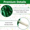 Hooshing 12PCS Green Pom Poms Cheerleading Fluffy Metallic Pompoms with Baton Handle for Dancing Sports Party Cheerleading Squads view 4