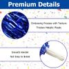 Hooshing 12PCS Blue Pom Poms Cheerleading Fluffy Metallic Foil Pom Poms with Baton Handle for Dancing Sports Party Cheerleading Squads view 3