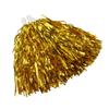 Hooshing 12PCS Gold Cheerleading Pom Poms Metallic Foil Pompoms with Baton Handle for Dancing Sports Party Cheerleading Squads view 1
