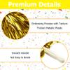 Hooshing 12PCS Gold Cheerleading Pom Poms Metallic Foil Pompoms with Baton Handle for Dancing Sports Party Cheerleading Squads view 4