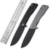 Petrified fish PFB02 Loco Pocket Knife, 3.70" D2 Satin Blade Camping Knife, 5.29oz G10 Handle Flipper Liner lock Folding knife for EDC (Green Black Stonewashed) view 4