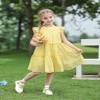 AGQT Toddler Girls Summer Dress Loose Fit Swiss Dots Flowy Pleated Dress Ruffle Babydoll Birthday Chiffon Dress Easter Dresses Light Yellow Size 1-2T view 4