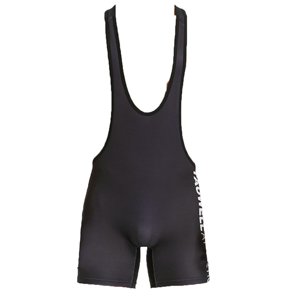 Loodgao Men's One Piece Tank Top Bodysuit Wrestling Singlet Leotard Athletic Supporter Undershirts Boxer Shorts Jumpsuit Black Medium