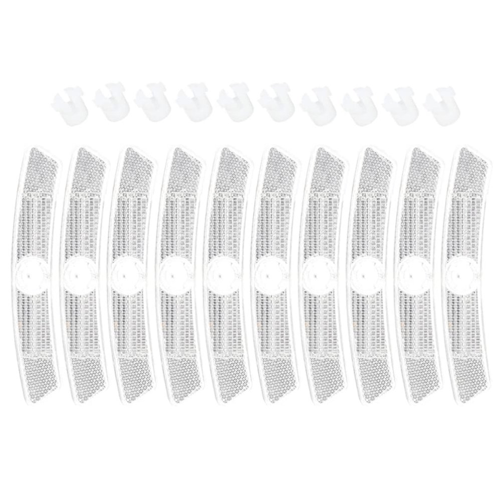 BESPORTBLE Bicycle Wheel Reflectors 10 Pack Road Bike Tire Reflectors Safety Warning Bike Accessories