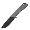 Petrified fish PFB02 Loco Pocket Knife, 3.70" D2 Satin Blade Camping Knife, 5.29oz G10 Handle Flipper Liner lock Folding knife for EDC (Gray Black Stonewashed) view 1