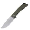 Petrified fish PFB02 Loco Pocket Knife, 3.70" D2 Satin Blade Camping Knife, 5.29oz G10 Handle Flipper Liner lock Folding knife for EDC (Green Satin) view 1