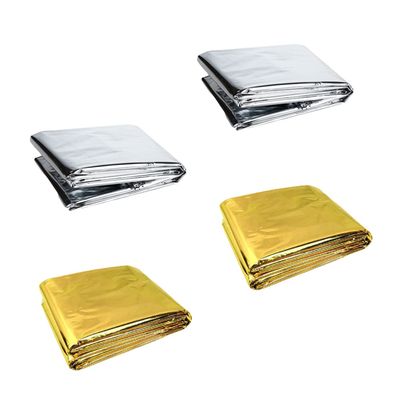 Tofficu 4pcs Outdoor Thermal Blankets Emergency Insulation Foil Survival Blankets Lightweight Pet Material for Camping Hiking and Emergency Situations