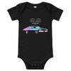 1970 Chevy Chevelle 454 SS LS6 Miami Nights Edition Muscle Car Owner Baby Onesie Short Sleeve one Piece Black view 1