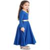 Agoky Girls Metallic Praise Dance Dress Long Sleeve Liturgical Worship Full Length Church Robe Lyrical Dancewear Costume Royal Blue C 8 Years view 3