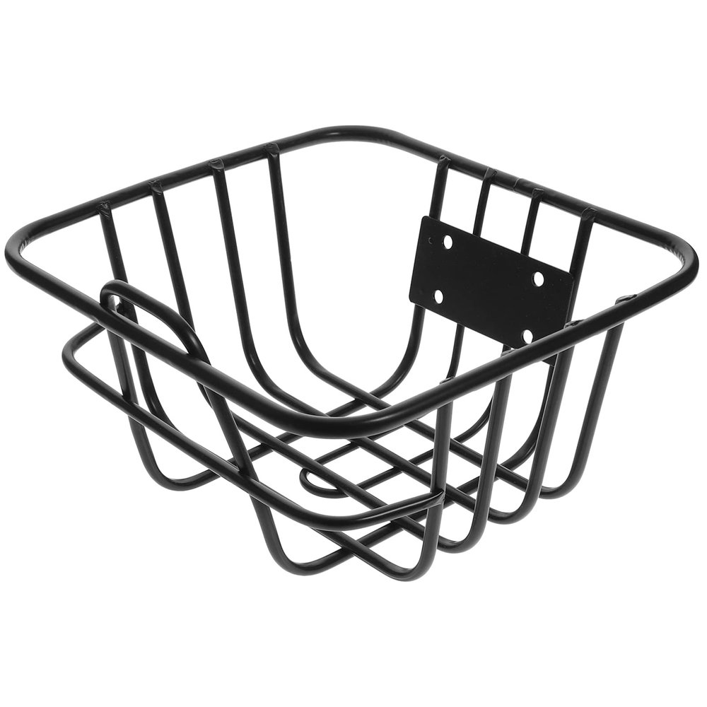 BESPORTBLE E Bike Front Basket Front Bike Basket Metal Handlebar Bicycle Storage Hanging Bicycle Bag Cargo Rack Cycling Frame for Mountain Accessories Black