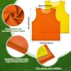 Sratte Flag Football Set 14 Player Football Flags 14 Nylon Mesh Pinnies Jerseys 14 Adjustable Belt 12 Cones for Training(Yellow, Orange) view 2