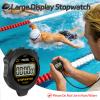 FCXJTU Simple Digital Sports Stopwatch Timer, No Bells, No Clock, No Alarm, Simple Basic Operation, Silent, ON/Off, Pure Stopwatch for Swimming Running Training Kids Coaches Referees Teachers (Black) view 4