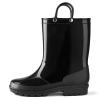 HISEA Kids Rain Boots for Toddler Boys Girls, Waterproof Rubber Boots with Easy-On Handles, Seamless PVC Rainboots Lightweight Mud Shoes for Water Beach Outdoor Playing, Size 8T Black view 1