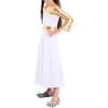 Agoky Girls Metallic Praise Dance Dress Long Sleeve Liturgical Worship Full Length Church Robe Lyrical Dancewear Costume White C 12 Years view 3