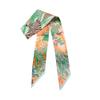 JERLA 100% Mulberry silk Scarf Head Hair Ribbon Handbag Handle wrap Tie Bundle Neckerchief Scarf for women view 2