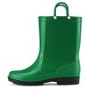 HISEA Kids Rain Boots for Toddler Boys Girls, Waterproof Rubber Boots with Easy-On Handles, Seamless PVC Rainboots Lightweight Mud Shoes for Water Beach Outdoor Playing, Size 6T Green view 1