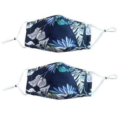 KEDMOT Reusable and Washable Face Mask, Reusable Cotton Masks With Adjustable Ear Loop for Women Man (blue)