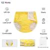 EZ Moms 2 Packs Reusable Swim Diapers Toddler Baby Swim Diaper Size 1 Washable Snap Pool Swimming Diaper 12-18 Months Soft Waterproof Diapers for Swimming Lessons Boys and Girls with a Laundry Bag view 2