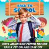 Mantieqingway Pre-tied Ties for Kids Boys 1/2 Pack 14 inch Adjustable Zipper Neck Tie for Wedding Graduation School Uniforms (1 Pack Red) view 2