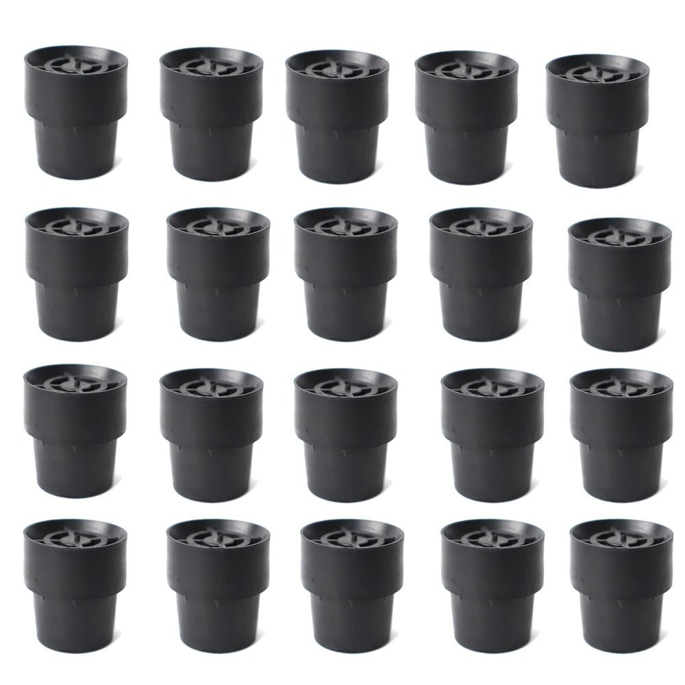 BEITESI Replacement Mini Trampoline Leg Cap Tips Trampoline Leg Cap Chair Leg Caps Replaceme nt Rubber Cap Tips Floor Pads for Mini TrampolineBlack (20pack)