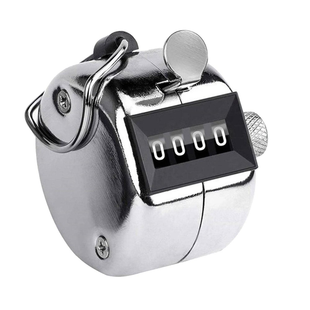 Tally Counter, 4 Digit Display Metal Mechanical Clicker Lap Counter Metal Hand Tally Counters Clicker for Counting,Golf Scoring,Sport Stadium Coach Referees School Event