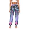 Aflyko Women Dance Pants Dragonfly Neon Flower Boho Trousers Yoga Sweatpants Moisture-Wicking Casual Sportwear Relaxed Fit Harem Pants L view 4